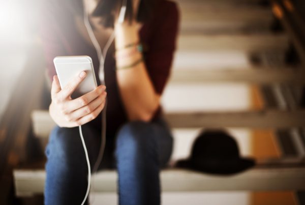 54709744 woman listening music media entertainment relaxation concept