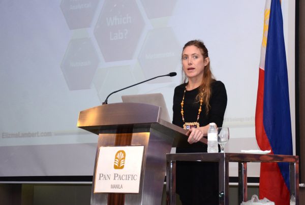 Elizma lambert lecturing in the phillipines