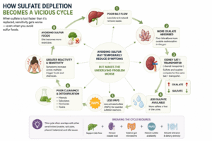 Sulfur depletion and viscious cycle
