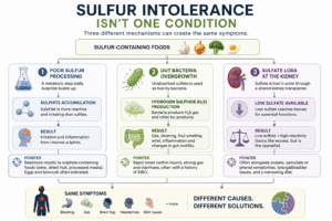 Sulfur intolerance as 3 conditions