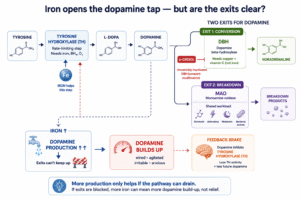 Iron and dopamine