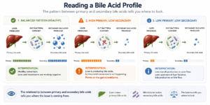 Reading a bile acid profile