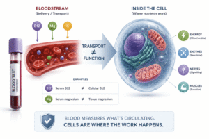 Serum vs cellular levels