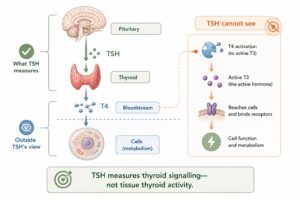 TSH communicating with thyroid